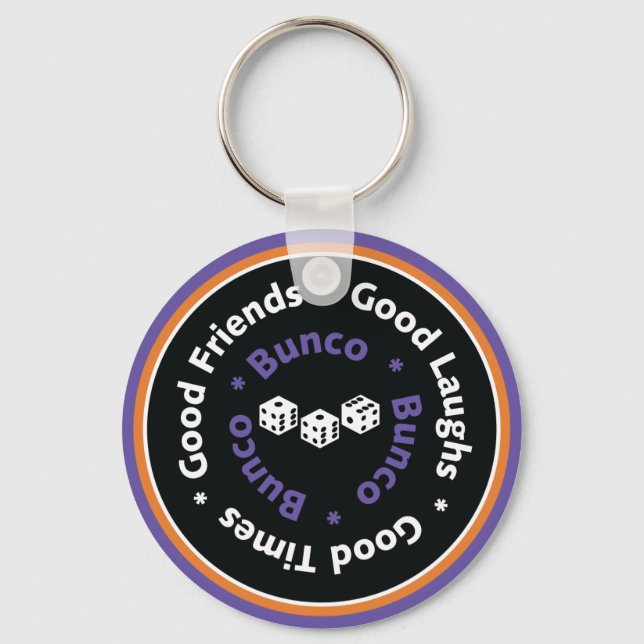 Bunco Good Friends - Purple Key Ring (Front)