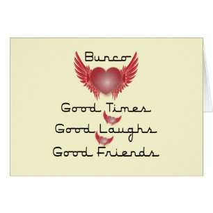 bunco good times with heart and wings