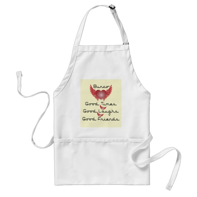 bunco good times with heart and wings standard apron (Front)