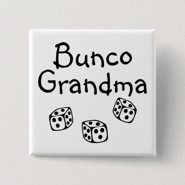Bunco Grandma 15 Cm Square Badge (Front)