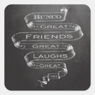Bunco Great Friends Square Sticker