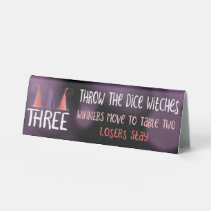Bunco Halloween Throw The Dice Witches Table Three