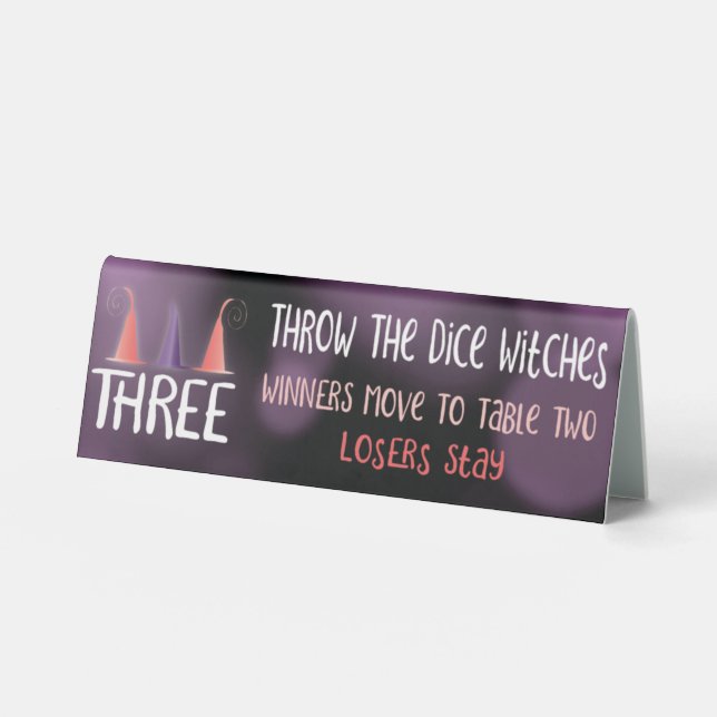 Bunco Halloween Throw The Dice Witches Table Three (Front)