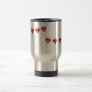 Bunco Heart Banner Travel Mug