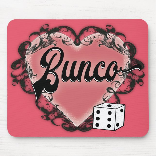 bunco heart tattoo mouse mat (Front)