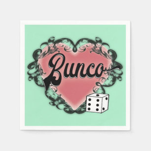 bunco heart tattoo napkin
