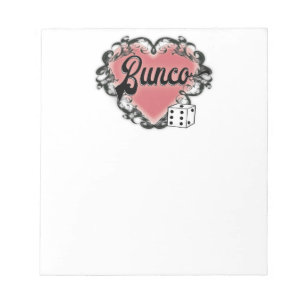 bunco heart tattoo notepad