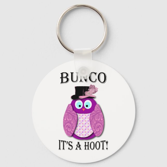 Bunco - It's A Hoot" Key Ring (Front)