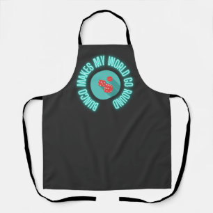 Bunco Makes My World Go Round Neon  Apron