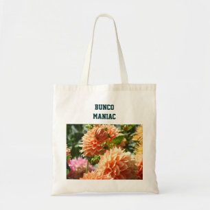 Bunco Maniac Tote Bags Dahlia Flowers Florals