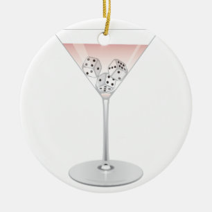 Bunco Martini Cocktail Ceramic Tree Decoration