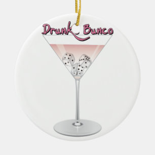 Bunco Martini Cocktail Ceramic Tree Decoration