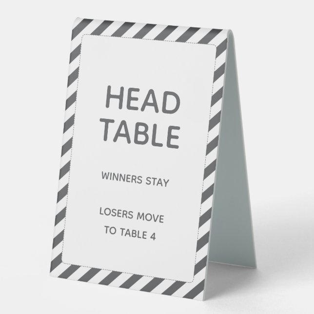 Bunco Night Editable Table Number Tent Sign (Front)
