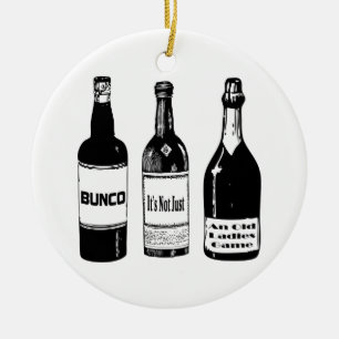 Bunco Not Just An Old Ladies Game Ceramic Tree Decoration