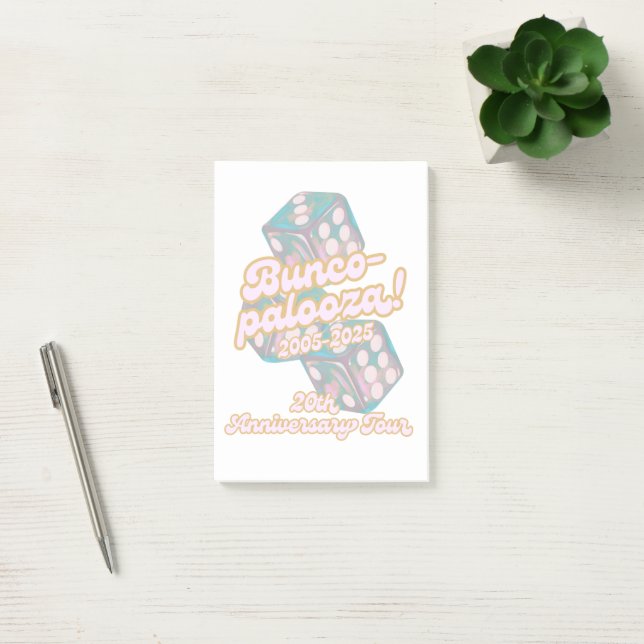 Bunco-palooza post-it notes (Office)
