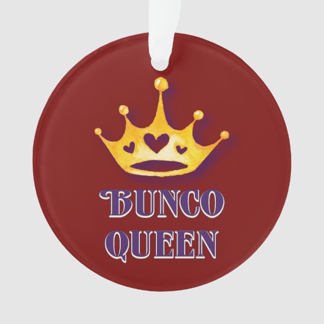Bunco Player Queen Ornament (Front)