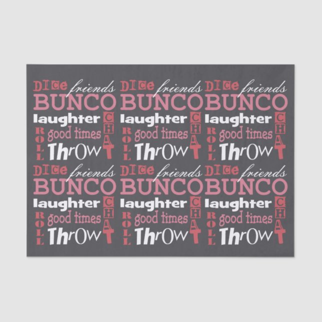Bunco Prize Gift Tissue Tissue Paper (Front)