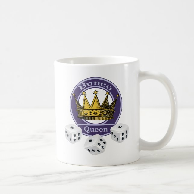 Bunco Queen Crown and Dice Coffee Mug (Right)