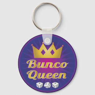 Bunco Queen Crown and Dice Key Ring