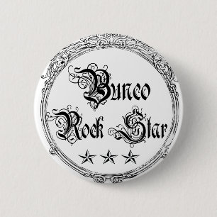 bunco rock star 6 cm round badge