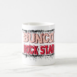 bunco rock star in pink coffee mug