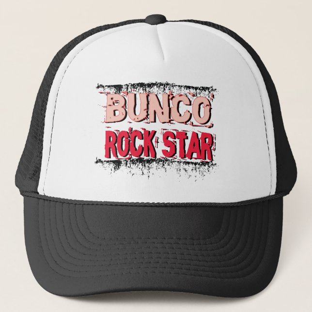 bunco rock star in pink trucker hat (Front)