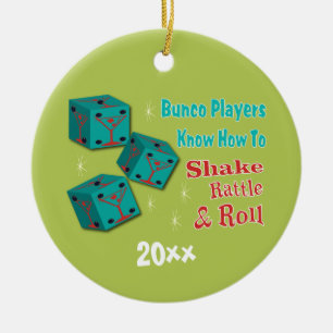 Bunco - Shake, Rattle & Roll Martini Dice Ornament