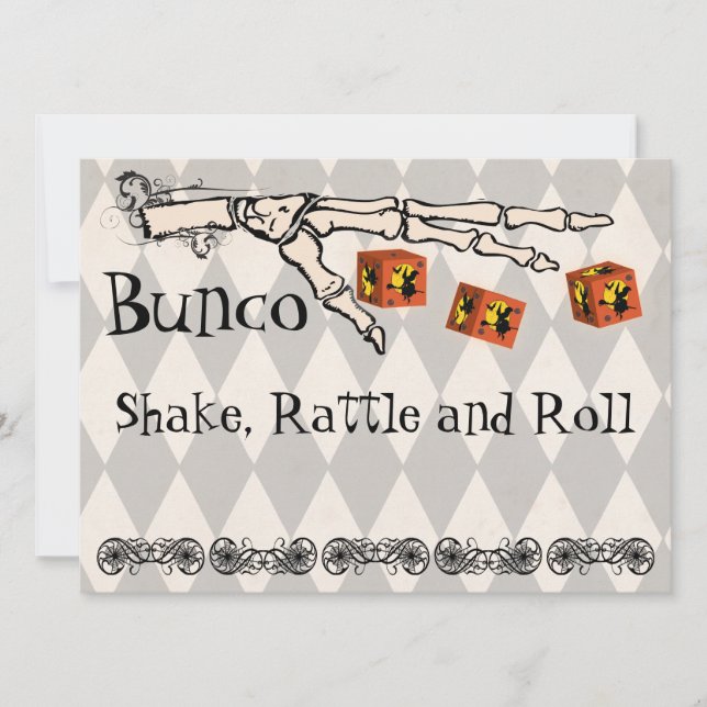 Bunco - Skeleton Hand Invitation (Front)