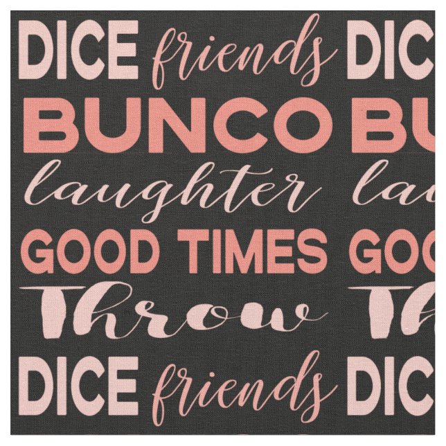 Bunco Subway Art Black Pink Novelty Fabric (Close Up)