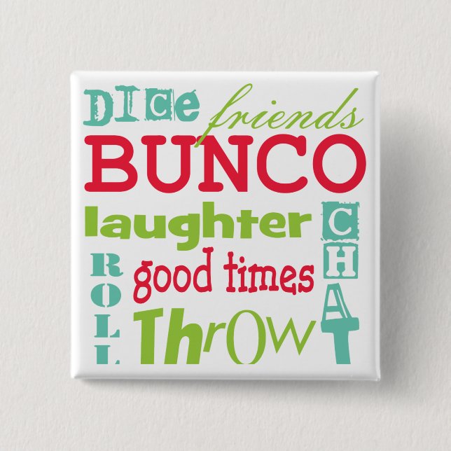 Bunco Subway Art Design By Artinspired 15 Cm Square Badge (Front)