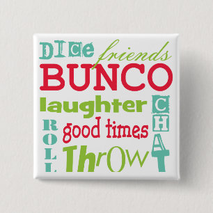 Bunco Subway Art Design By Artinspired 15 Cm Square Badge