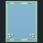 Bunco Subway Art Flyer<br><div class="desc">Bunco Subway Art graphic design can be used as an invitation, address list, hosting schedule and more. Featured are Bunco dice and the words dice, friends, bunco, good times, roll and laughter. Graphic is on both sides. Add your own text message on the back. Use the custom button to move...</div>