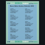 Bunco Subway Hosting Calendar Flyer<br><div class="desc">Use this fun Bunco Subway graphic art to set up your hosting schedule or as a Bunco roster. Featured are the words dice, friends, bunco, good times, roll and laughter. Graphic is on both sides. Add your own text message on the back.Look for Bunco table cards and invitations that match...</div>