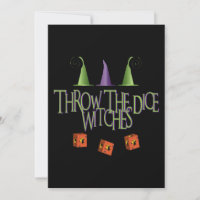 Bunco Throw The Dice Witches October Theme