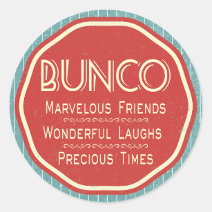 Bunco Vintage Emblem Classic Round Sticker