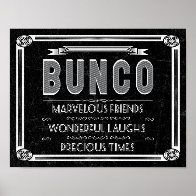 Bunco Vintage Typography Poster (Front)