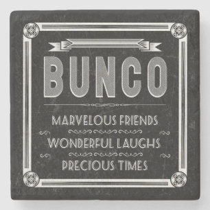 Bunco Vintage Typography Stone Coaster