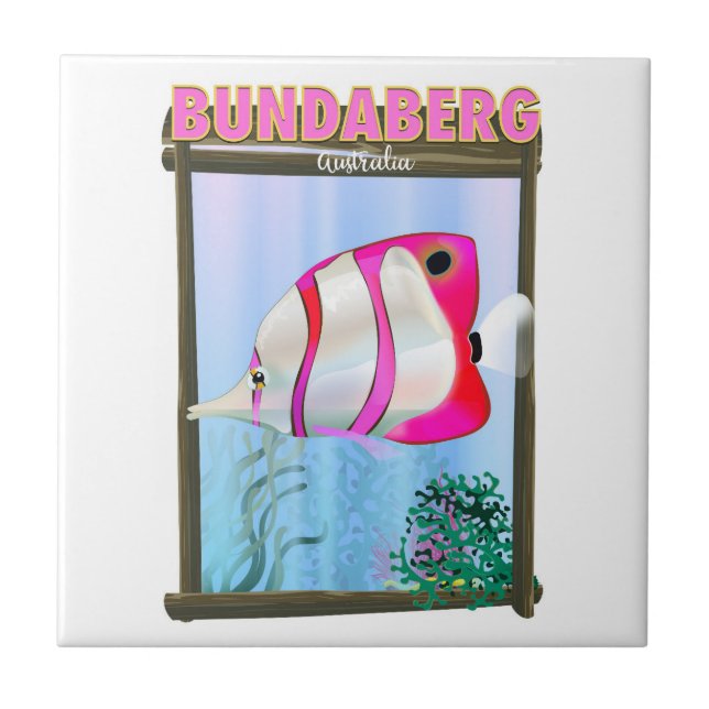 Bundaberg Australia travel poster Tile (Front)