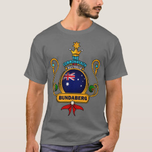 Bundaberg City Pride Golden Australian Flag Souven T-Shirt
