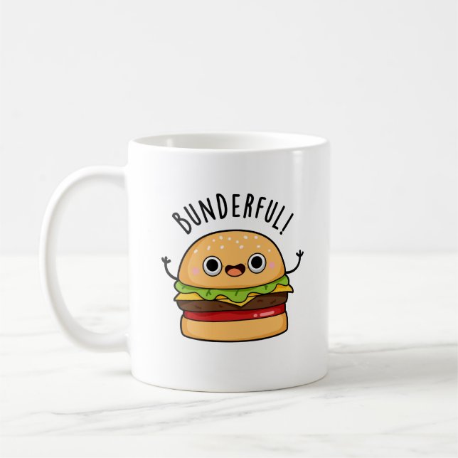 Bunderful Funny Burger Bun Pun Coffee Mug (Left)
