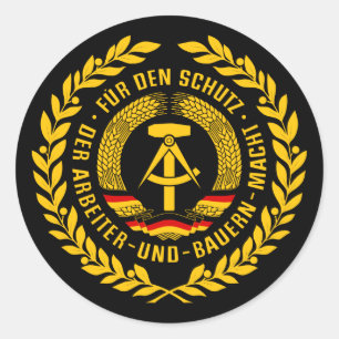 Bundesrepublik Deutschland / East Germany Wreath Classic Round Sticker