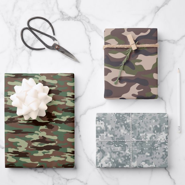 Bundle #2 Camouflage Style  Wrapping Paper Sheet (Front)