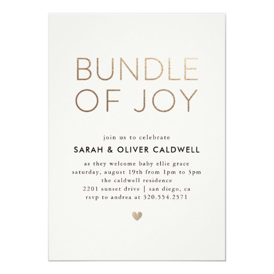 Bundle of Joy Baby Shower Invitation