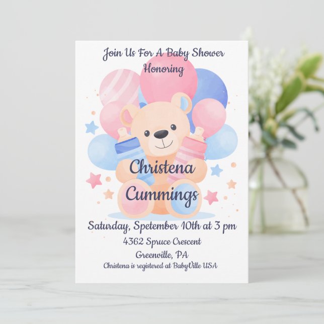 Bundle of Joy Baby Shower Invitation (Standing Front)