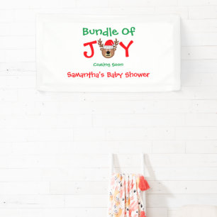 Bundle of Joy Christmas Baby Shower Banner