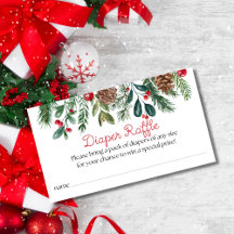 Bundle of Joy Christmas Baby Shower Diaper Raffle