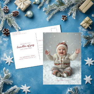 Bundle of Joy Christmas Holiday Postcard
