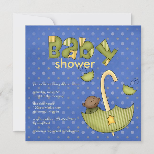 Bundle of Joy :: Green :: Baby Shower Invitation (Front)