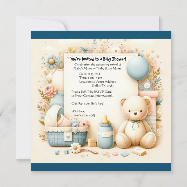 Bundle of Joy Invitation (Front)