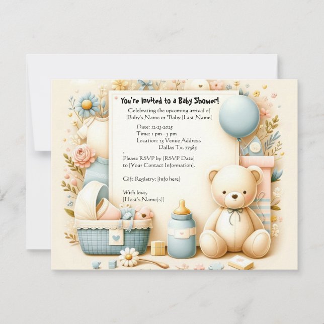 Bundle of Joy Invitation (Front)